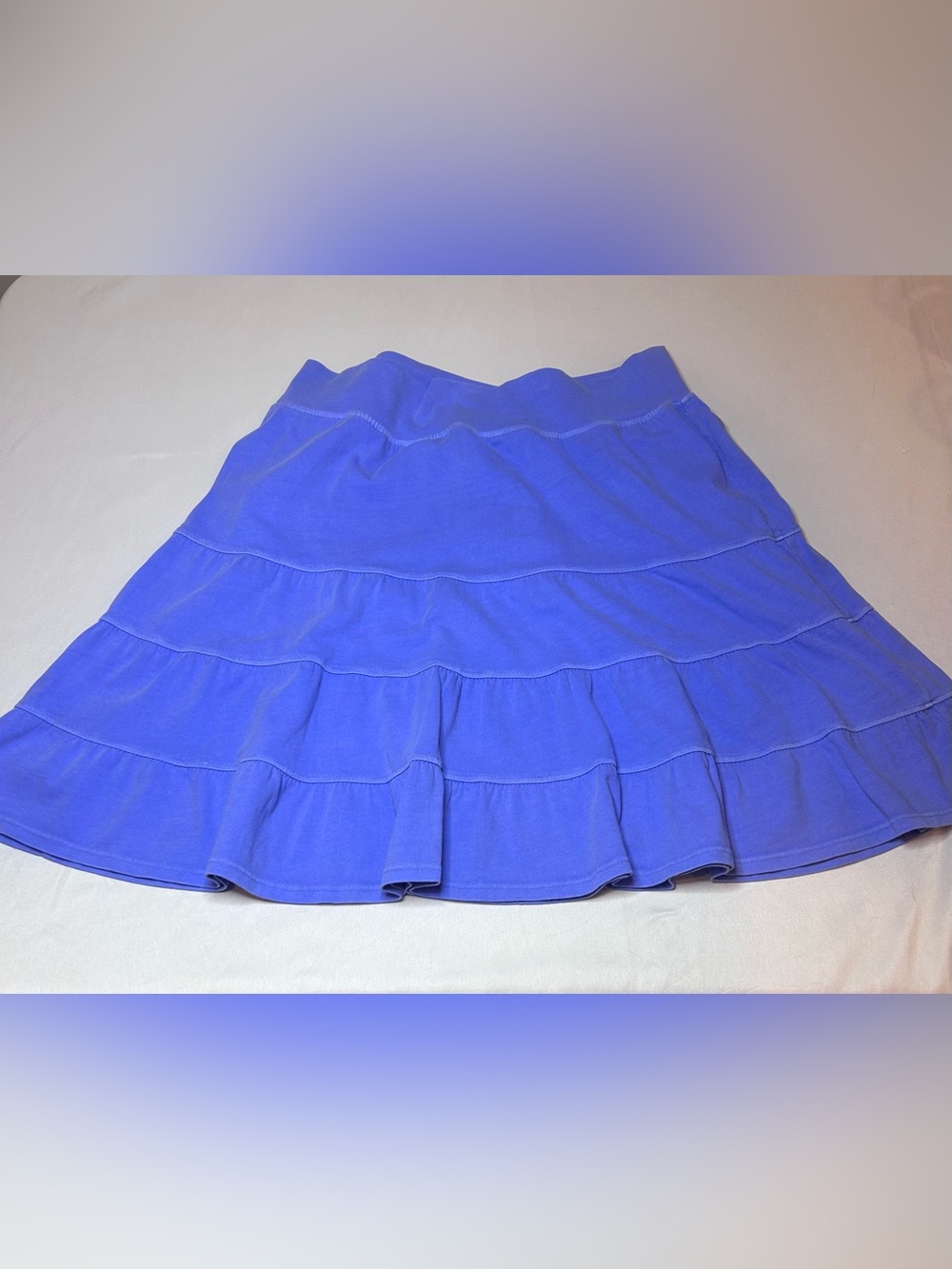 FRESH PRODUCE XLarge PERI BLUE TIERED Jersey Cotton Skirt